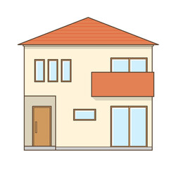 家　住宅　一軒家　イラスト