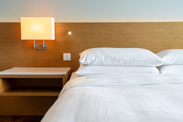 pillow on bed in bedroom