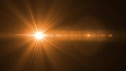 lens flare effect on black background