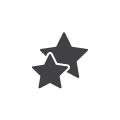 Two stars vector icon