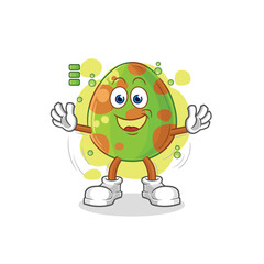 dinosaur egg full battery character. cartoon mascot vector