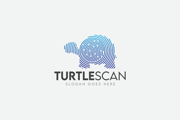 Turtle Scan Technology Logo vector Element. Animal Technology Logo Template