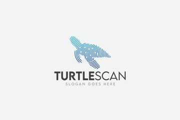 Turtle Scan Technology Logo vector Element. Animal Technology Logo Template