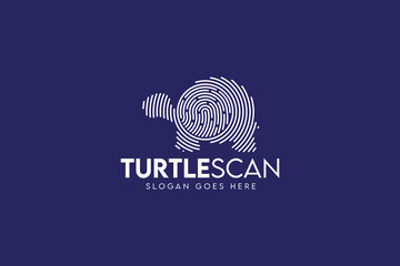 Turtle Scan Technology Logo vector Element. Animal Technology Logo Template