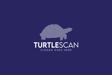 Turtle Scan Technology Logo vector Element. Animal Technology Logo Template