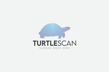 Turtle Scan Technology Logo vector Element. Animal Technology Logo Template