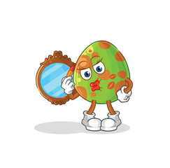 Naklejka premium dinosaur egg make up mascot. cartoon vector