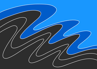 Abstract background with gradient wavy line and with some copy space area