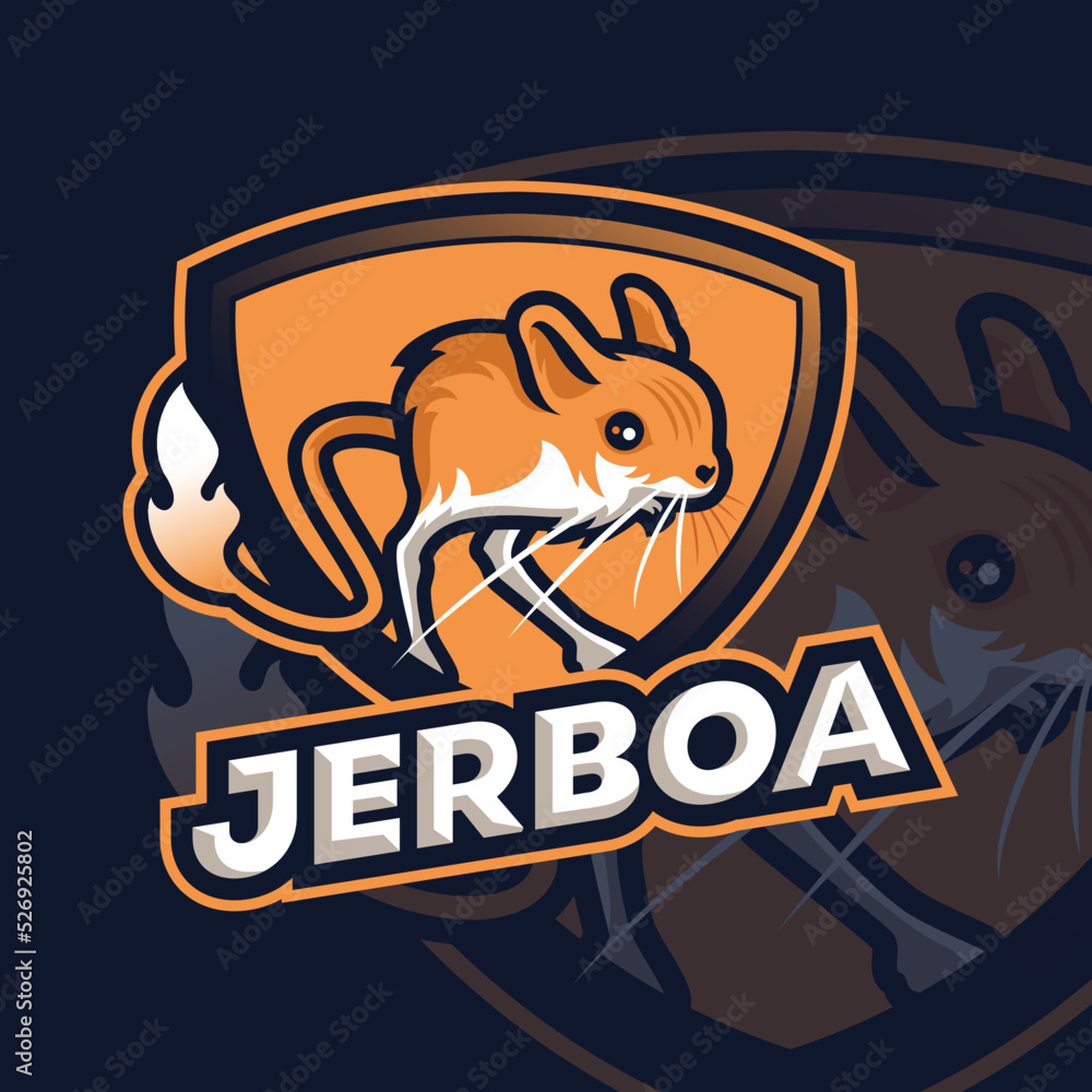 Wall mural jerboa shield esport logo