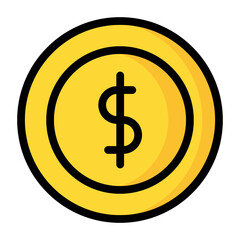 Coin with dollar sign icon