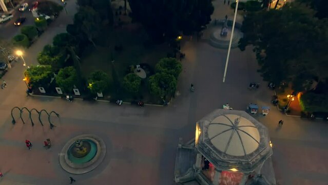 Touristic Municipal Garden And Scenic City Of Ciudad Guzman In The Mexican State Of Jalisco. Aerial-Pullback 