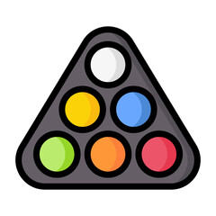 Snooker pool ball icon