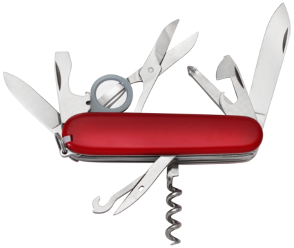 Swiss army knife isolated