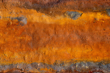 Metallic orange rust texture grunge abstract background