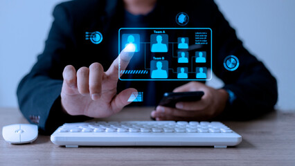 Human Resources HR management Recruitment Employment Headhunting Concept.