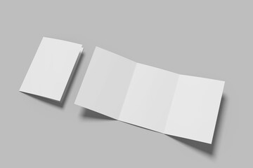 A5 Trifold Brochure Blank Mockup