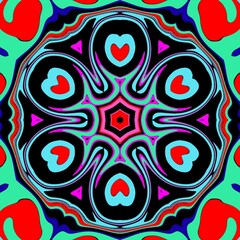 Naklejka premium Mandala psychedelic abstract