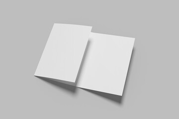 A5 Trifold Brochure Blank Mockup