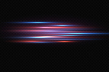 Motion light effect for banners. Blue lines. The effect of speed on a blue background.