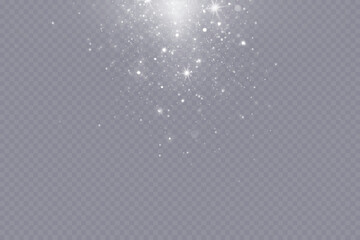 Vector glowing stars, lights and sparkles.Glow light effect. Vector illustration. Christmas flash. dust. 