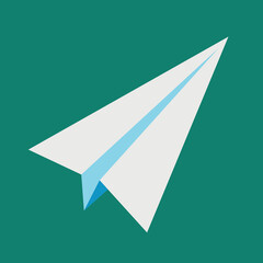 Paper plane, illustration, vector, cartoon