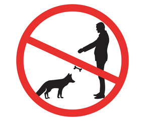 forbidding sign - it is forbidden to feed animals!