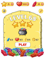 A game background template with elements