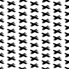 Seamless pattern with hand drawn cross symbols
