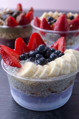 A view of some acai bowls.