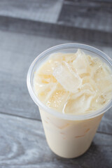 A view of jasmine milk tea.