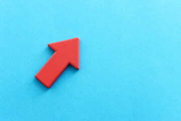 Top view image of arrows on textured paper background