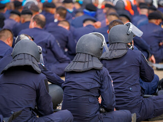 Riot police training annual review


