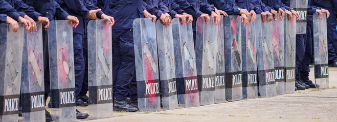 Riot police training annual review

