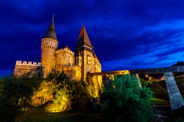 Fototapeta na wymiar Corvin Castle în Hunedoara în Romania 