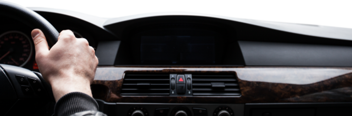  Car window view with a driver