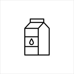 Milk box outline vector icon. Thin line black milk icon, flat vector simple element illustration from editable drinks concept isolated on white background