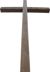 Wooden cross isolated