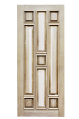 Wooden unpainted Door isolated on white