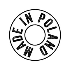 Made in Poland text emblem stamp, concept background