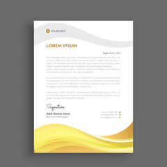 Professional luxury corporate letterhead design template