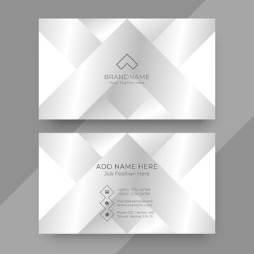 Business card with Silver style, Calling card, Corporate silver visiting card