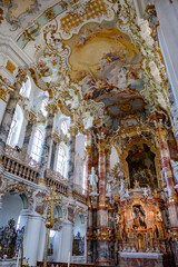Fototapeta na wymiar Santuario di Wies (Wieskirche), Germania (Baviera)