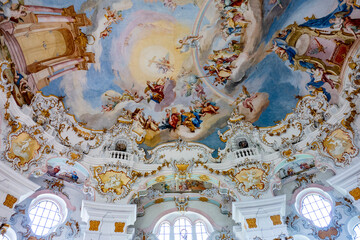 Obraz na płótnie Canvas Santuario di Wies (Wieskirche), Germania (Baviera)