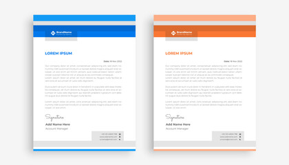 Simple business letterhead template design