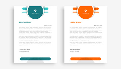 Professional creative letterhead template design for your business