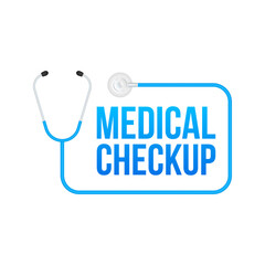 Medical checkup. Icon for report design. Vector illustration