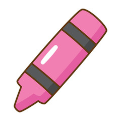 Crayon school supply icon.