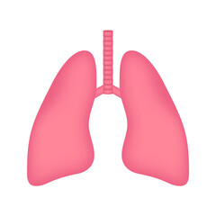 Lungs, great design for any purposes. Cartoon illustration. Simple vector illustration