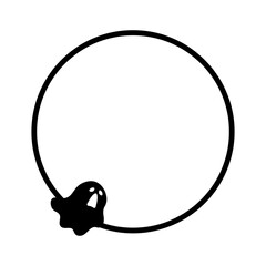 halloween round frame
