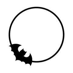 halloween round frame
